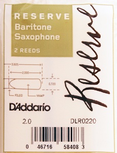 D'Addario Woodwinds Rico DLR0220 Reserve Трости для саксофона баритон, размер 2.0, 2шт, Rico
