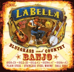 La Bella 730L-BE Комплект струн для 5-струнного банджо, шарик, La Bella